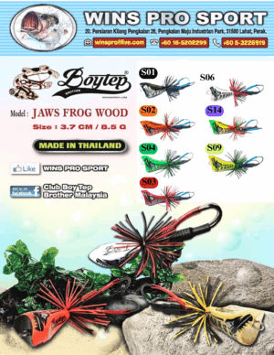 Boytep Lure Wobler 🔥Jaws Frog Wood🔥 3.7cm/8.5gram [Ready Stock]