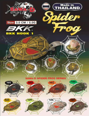 Sawa-D Spider Frog With Elbow Spinner | 3cm/5gram [Ready Stock]