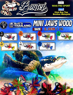 Boytep Lure Wobler 🔥Mini Jaws Frog🔥 2.7cm/7gram 🔥Free Sticker 🔥[Ready Stock] Made in Thailand