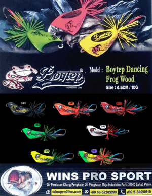 Boytep JumpFrog Wood Dancing 4.5cm/10gram Free Sticker [Ready Stock]