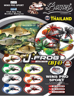 Boytep JumpFrog with Bearing (BJ4) 🔥PopRock🔥 4.5cm/9gram Free Sticker [Ready Stock]