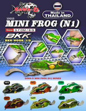 Sawa-D Soft Frog N1 With 🔥Elbow Spinner🔥 3.7cm/6gram [Ready Stock]