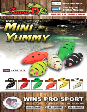 Sawa-D Soft Frog Mini Yummy (Ulat Kecik) 4cm/4gram [Ready Stock]