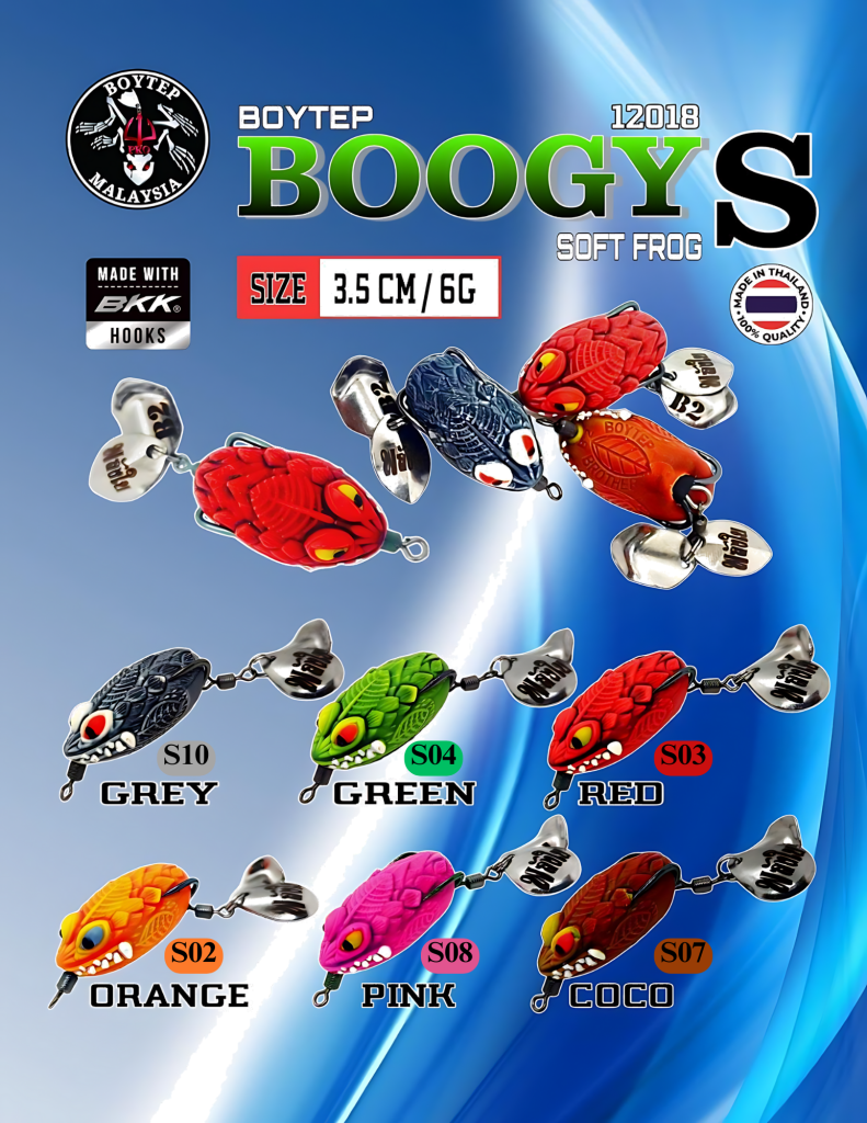 BOYTEP BOOGY (S) 3.5CM/6G SOFTFROG DOUBLE BLADE. - Sawa-D
