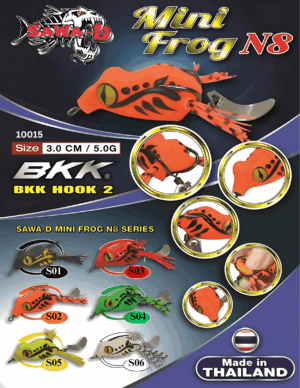 Sawa-D Soft Frog N8 with Elbow Spinner| 3cm/5gram [Ready Stock]