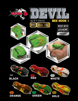 Sawa-D Devil Frog With Elbow Spinner 4cm/6gram [Ready Stock]