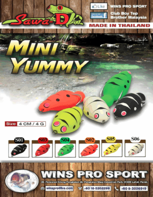 Sawa-D Soft Frog Mini Yummy (Ulat Kecik) 4cm/4gram [Ready Stock]