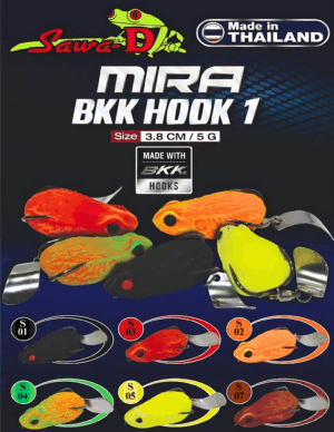 Sawa-D Mira Frog with Elbow Spinner 3.8cm/5gram BKK Hook 1.