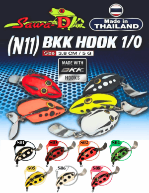 Sawa-D Soft Frog N11 with Elbow Spinner |3.8cm/5gram [Ready Stock]