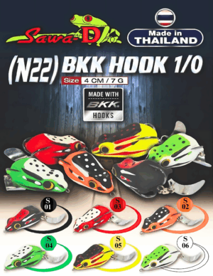 Sawa-D Soft Frog N22 With Elbow Spinner | 4cm/7gram [Ready Stock]