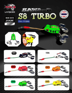 S8 TURBO SAWA-D 4 BLADE WITH KEVLAR. Ready Stock.