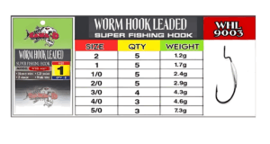 Sawa-D Worm Hook Leaded 9003cd