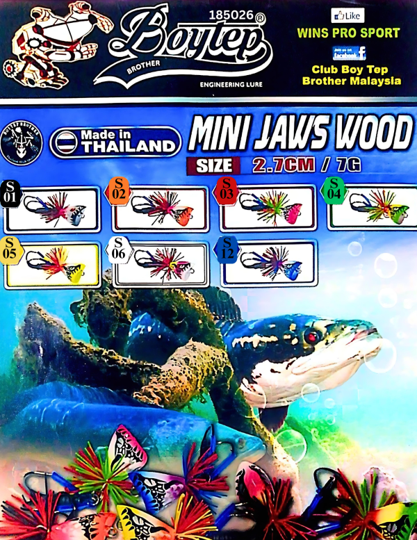 Boytep Lure Wobler 🔥Mini Jaws Frog🔥 2.7cm/7gram 🔥Free Sticker 🔥[Ready Stock] Made in Thailand