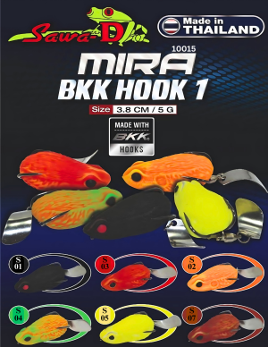 Sawa-D Mira Frog with Elbow Spinner 3.8cm/5gram BKK Hook 1.