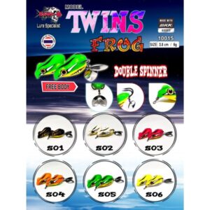 Sawa-D TWINS frog Double Spinner 3.8cm/ 6g | FREE BODY READY STOCK