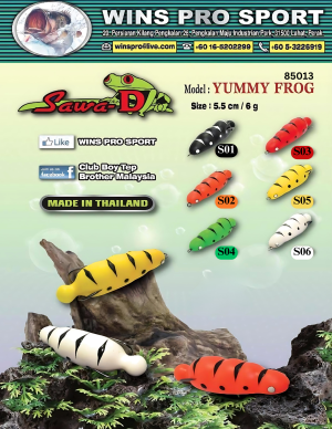 Sawa-D Soft Frog Yummy Frog (Ulat besar) 5.3cm/5.1gram [Ready Stok]