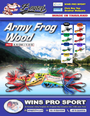 Boytep Army Frog Wood 4.5cm/7.5g