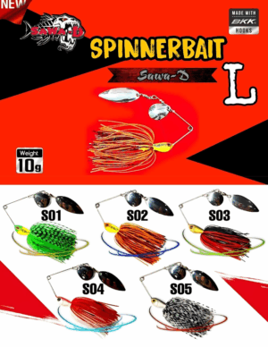 SAWA-D SPINNERBAIT 10G 2X STRONG WIRE. NEW ITEM. READYSTOCK