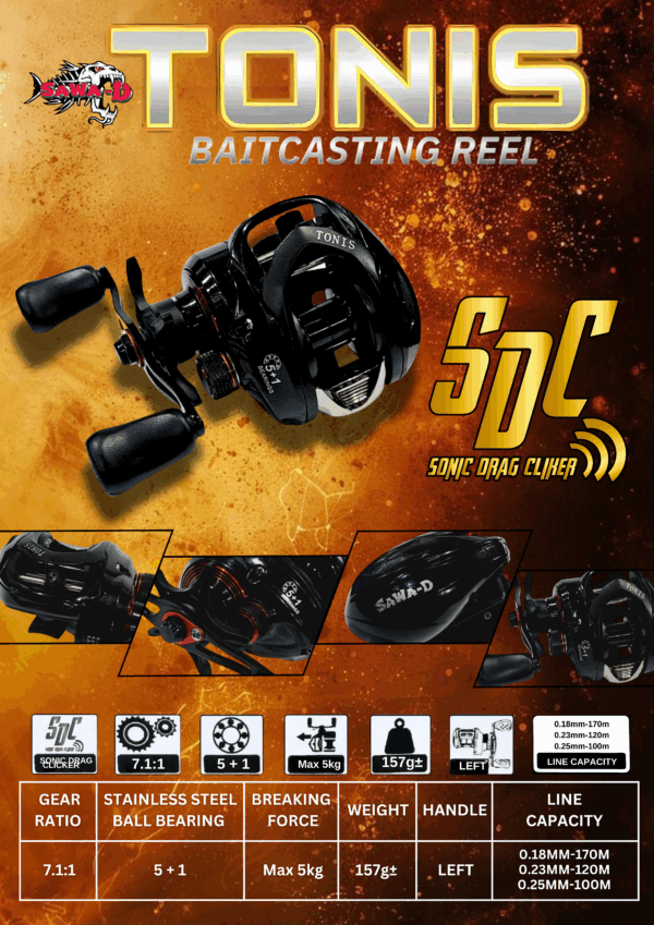 Sawa-D Tonis Baitcasting Reel